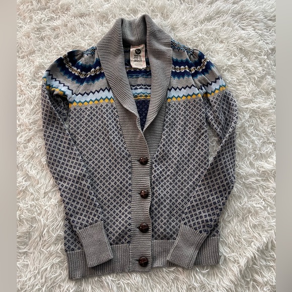 Roxy Sweaters Roxy Grandpa Fitted Cardigan Leather Buttons Poshmark